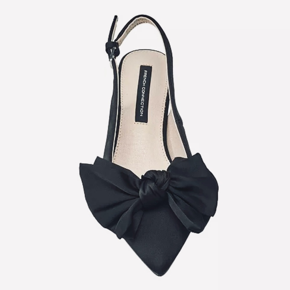 French Connection Black Slingback Heels